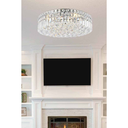 Elegant Flush Mount Light - Chrome, L 20" (V2030F20C-RC)