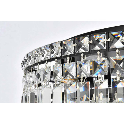 Elegant Flush Mount Light - Black, L 24" (V2030F24BK-RC)