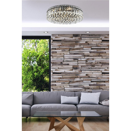 Elegant Flush Mount Light - Black, L 24" (V2030F24BK-RC)