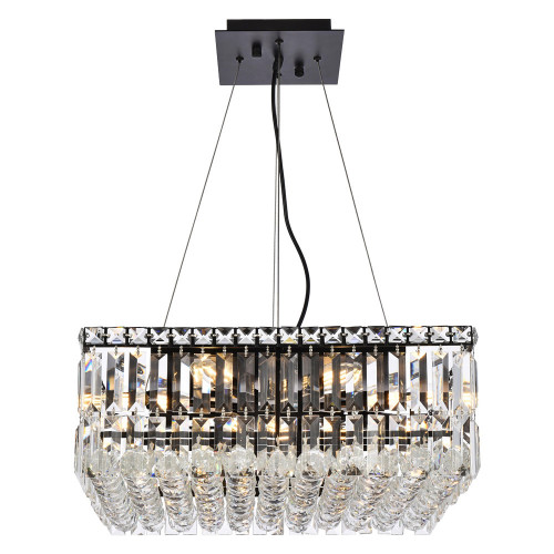 Elegant Chandelier - Black, L 20" (V2032D20BK-RC)