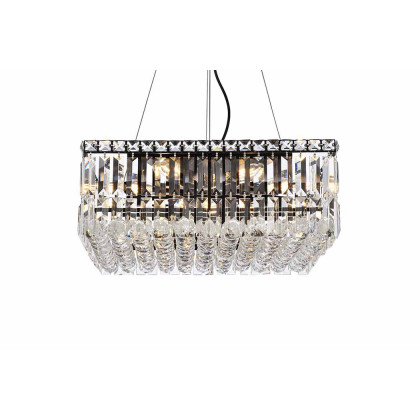 Elegant Chandelier - Black, L 20" (V2032D20BK-RC)