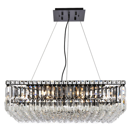 Elegant Chandelier - Black, L 28" (V2032D28BK-RC)