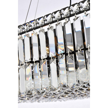 Elegant Chandelier - Black, L 28" (V2032D28BK-RC)