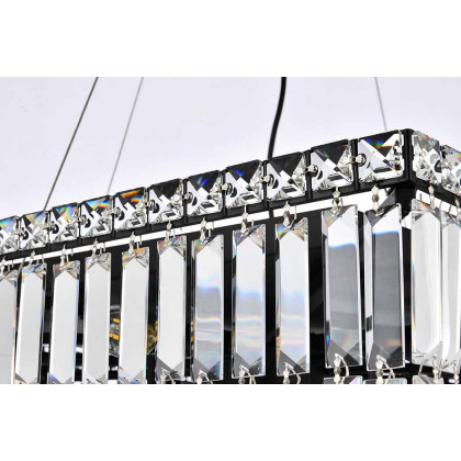 Elegant Chandelier - Black, L 28" (V2032D28BK-RC)