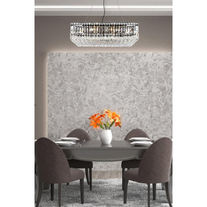Elegant Chandelier - Black, L 28" (V2032D28BK-RC)