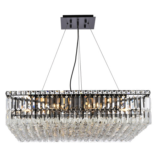 Elegant Chandelier - Black, L 32" (V2032D32BK-RC)