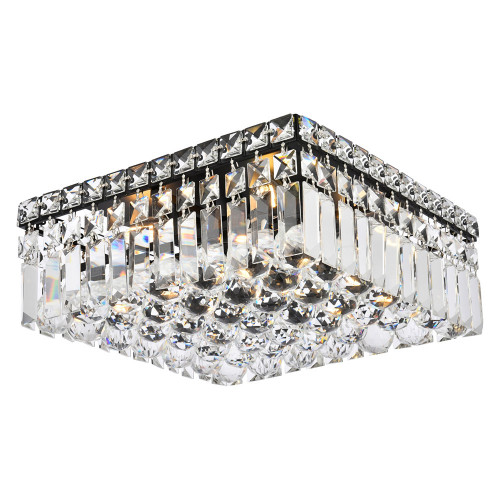Elegant Flush Mount Light - Black, L 12" (V2032F12BK-RC)