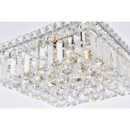 Elegant Flush Mount Light - Chrome, L 12" (V2032F12C-RC)