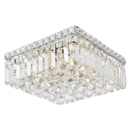 Elegant Flush Mount Light - Chrome, L 12" (V2032F12C-RC)