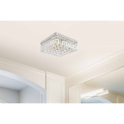Elegant Flush Mount Light - Chrome, L 12" (V2032F12C-RC)