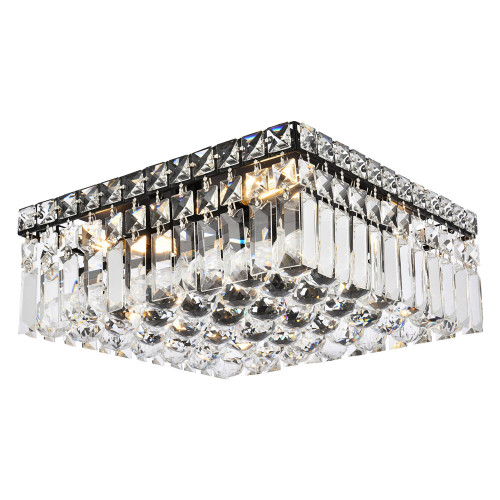 Elegant Flush Mount Light - Black, L 14" (V2032F14BK-RC)