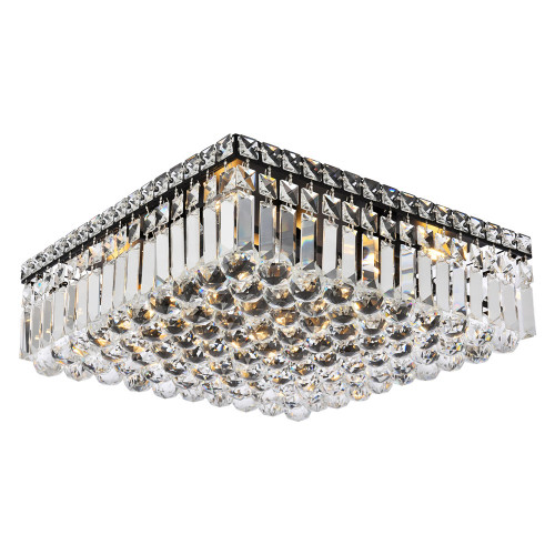 Elegant Flush Mount Light - Black, L 16" (V2032F16BK-RC)