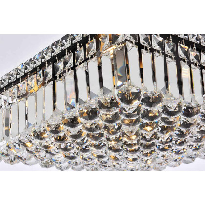 Elegant Flush Mount Light - Black, L 16" (V2032F16BK-RC)