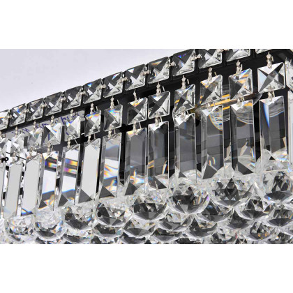 Elegant Flush Mount Light - Black, L 16" (V2032F16BK-RC)