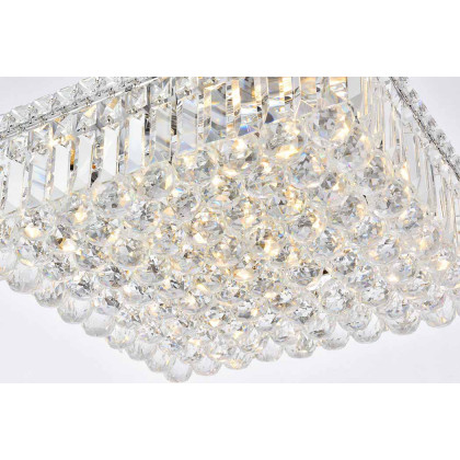 Elegant Flush Mount Light - Chrome, L 16" (V2032F16C-RC)