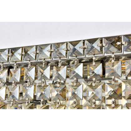Elegant Wall Sconce - Chrome/Golden Teak, L 30" (V2032W30C-GT-RC)