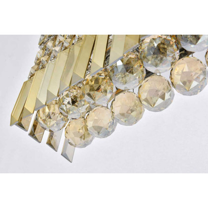 Elegant Wall Sconce - Chrome/Golden Teak, L 30" (V2032W30C-GT-RC)