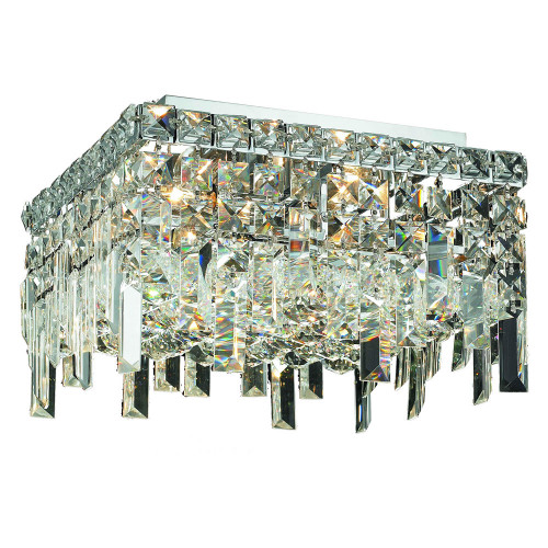 Elegant Flush Mount Light - Chrome, L 14" (V2033F14C-RC)