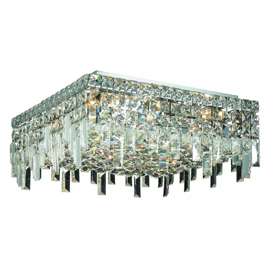 Elegant Flush Mount Light - Chrome, L 16" (V2033F16C-RC)
