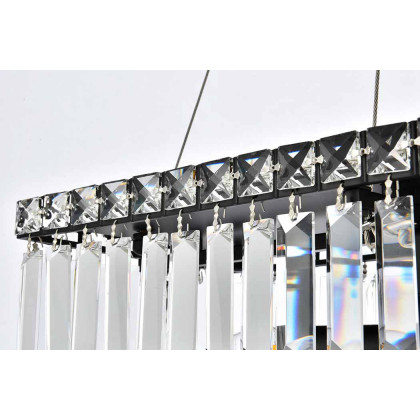 Elegant Chandelier - Black, L 10" (V2034D20BK-RC)