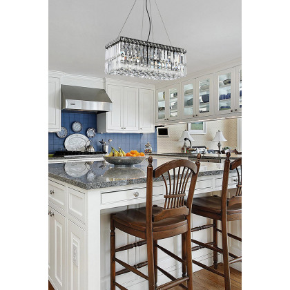 Elegant Chandelier - Black, L 10" (V2034D20BK-RC)