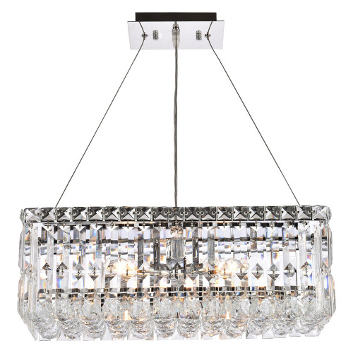 Elegant Chandelier - Chrome, L 10" (V2034D20C-RC)
