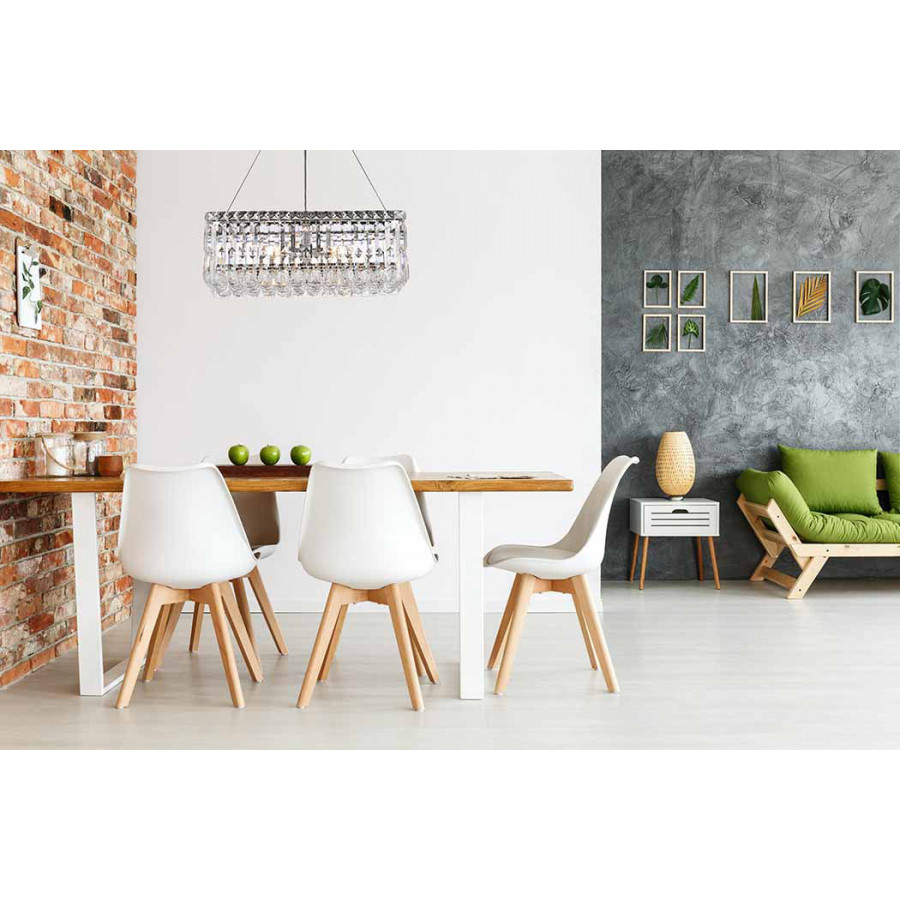Elegant Chandelier - Chrome, L 10" (V2034D20C-RC)