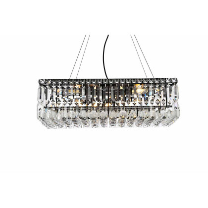 Elegant Chandelier - Black, L 12" (V2034D24BK-RC)