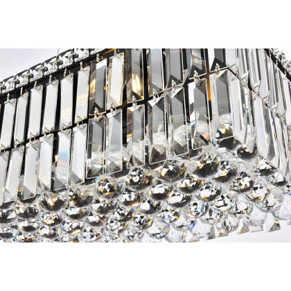 Elegant Chandelier - Black, L 12" (V2034D24BK-RC)