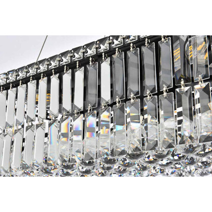 Elegant Chandelier - Black, L 12" (V2034D24BK-RC)