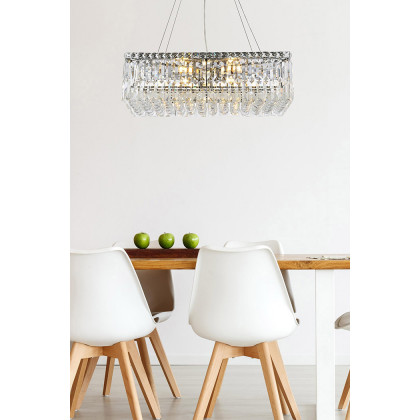 Elegant Chandelier - Chrome, L 12" (V2034D24C-RC)