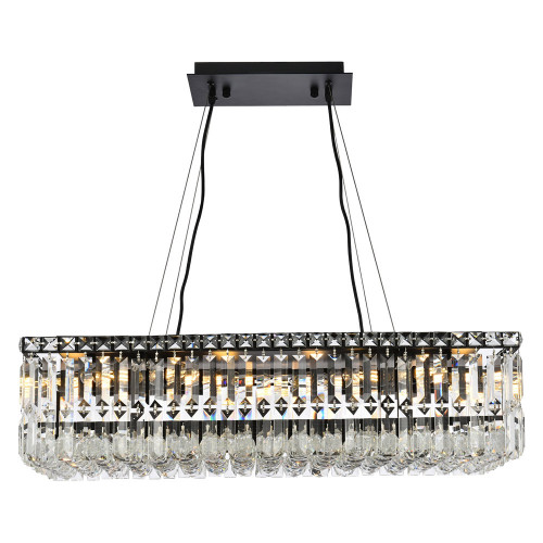 Elegant Chandelier - Black, L 14" (V2034D28BK-RC)