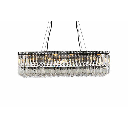 Elegant Chandelier - Black, L 14" (V2034D28BK-RC)