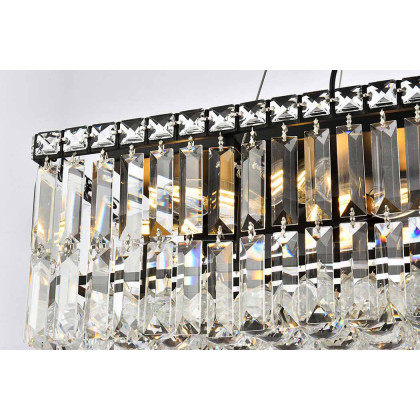 Elegant Chandelier - Black, L 14" (V2034D28BK-RC)
