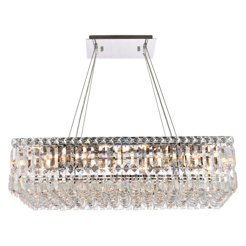Elegant Chandelier - Chrome, L 14" (V2034D28C-RC)
