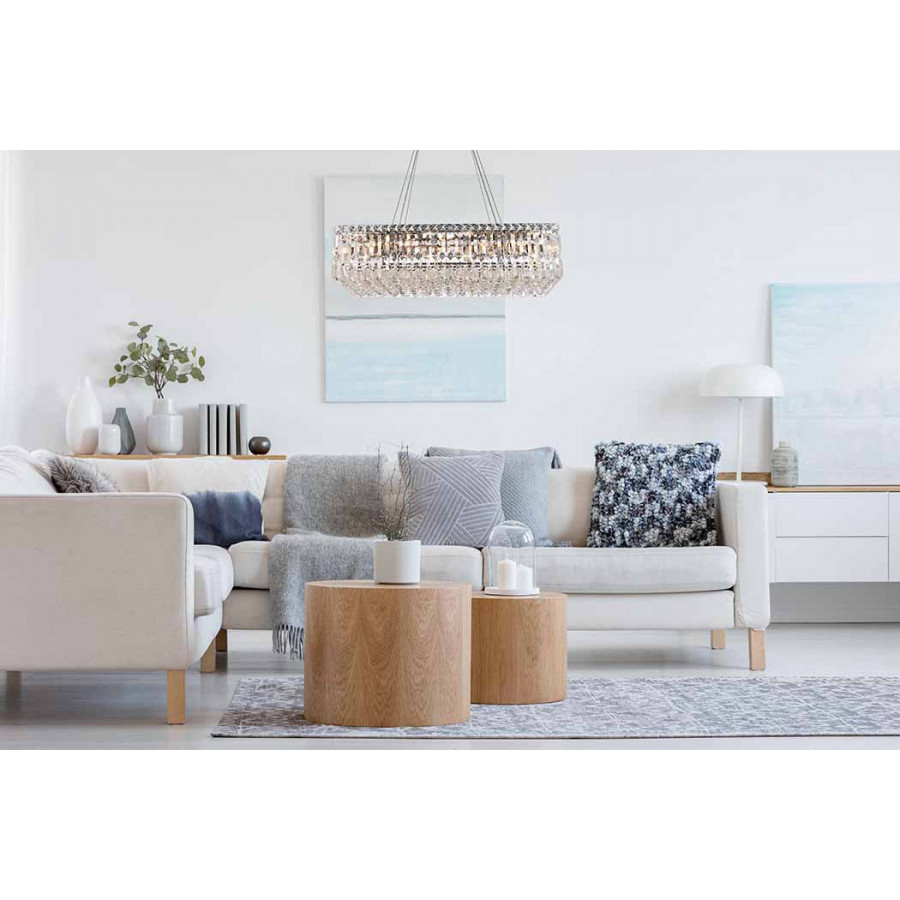 Elegant Chandelier - Chrome, L 14" (V2034D28C-RC)