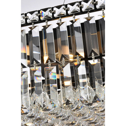 Elegant Chandelier - Black, L 16" (V2034D32BK-RC)
