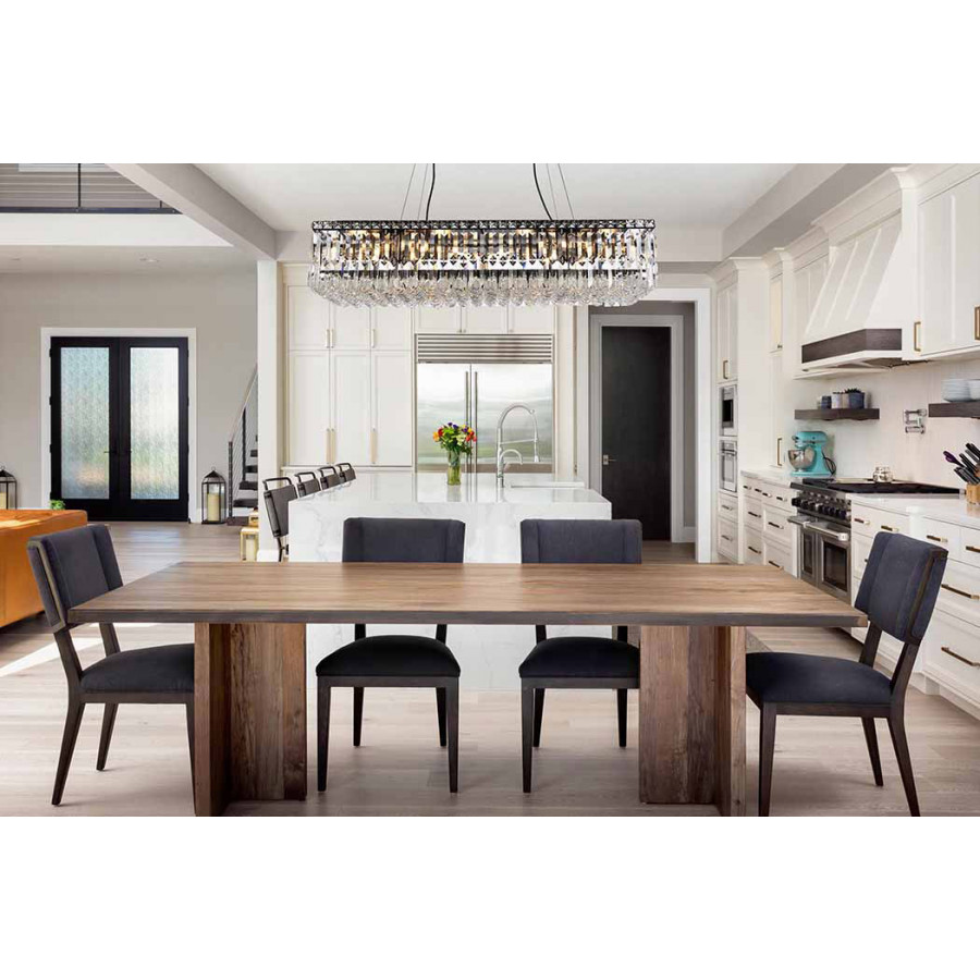 Elegant Chandelier - Black, L 18" (V2034D36BK-RC)