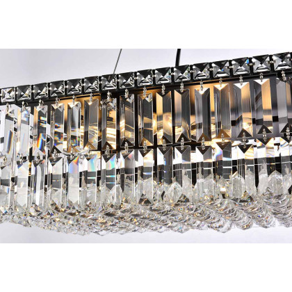 Elegant Chandelier - Black, L 18" (V2034D36BK-RC)