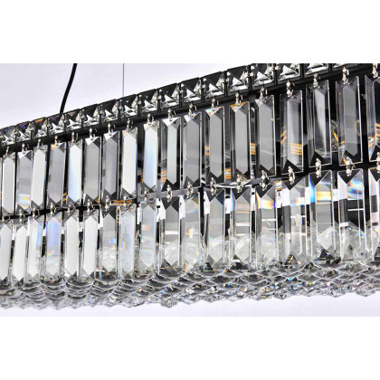 Elegant Chandelier - Black, L 18" (V2034D36BK-RC)