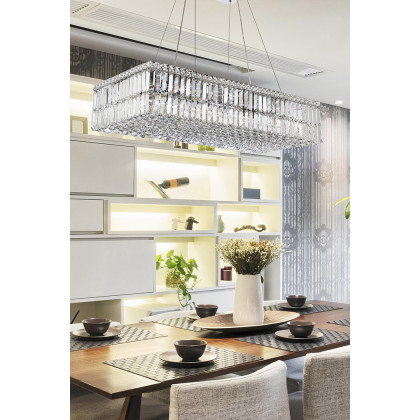 Elegant Chandelier - Chrome, L 18" (V2034D36C-RC)