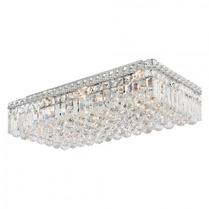 Elegant Flush Mount Light - Chrome, L 12" (V2034F24C-RC)