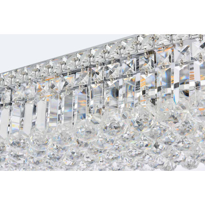 Elegant Flush Mount Light - Chrome, L 12" (V2034F24C-RC)