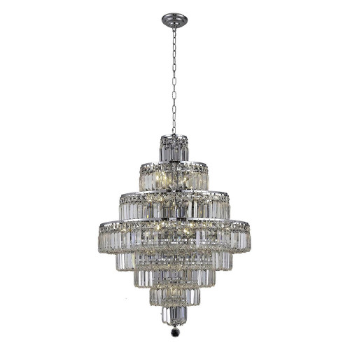 Elegant Chandelier - Chrome, L 26" (V2038D26C-RC)