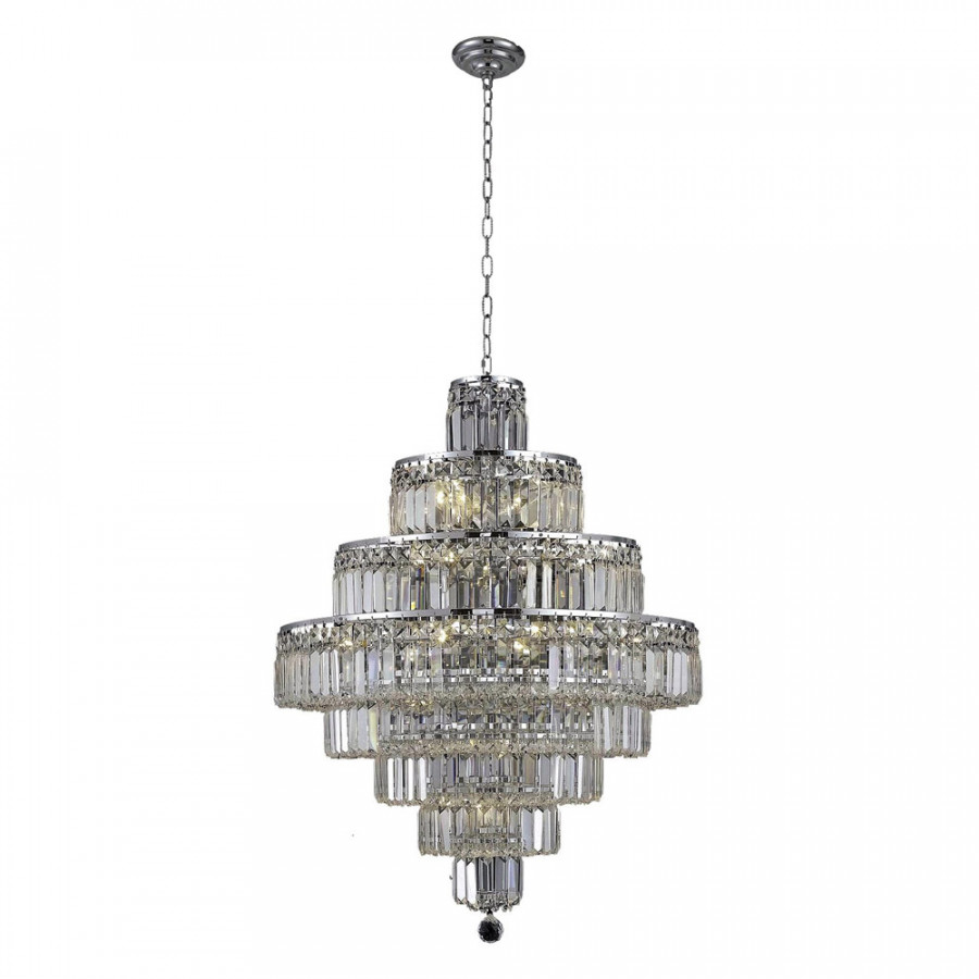 Elegant Chandelier - Chrome, L 26" (V2038D26C-RC)