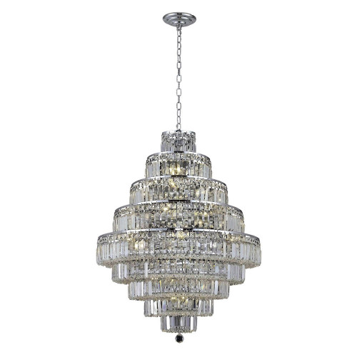 Elegant Chandelier - Chrome, L 30" (V2038D30C-RC)