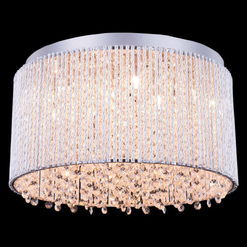 Elegant Flush Mount Light - Chrome, L 16" (V2092F16C-RC)