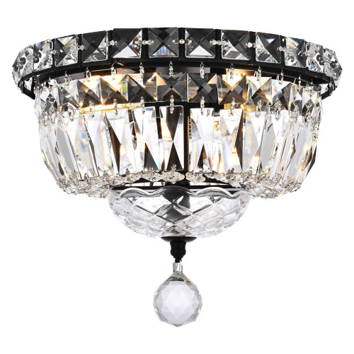 Elegant Flush Mount Light - Black, L 10" (V2528F10BK-RC)