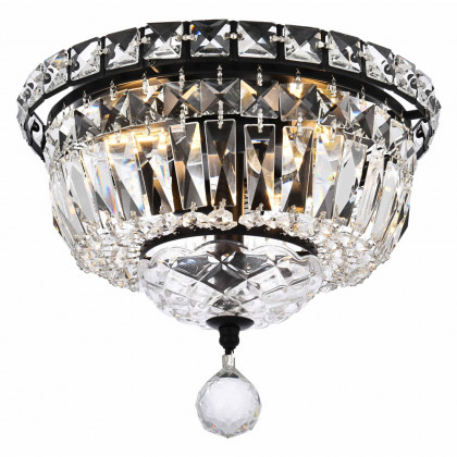 Elegant Flush Mount Light - Black, L 10" (V2528F10BK-RC)