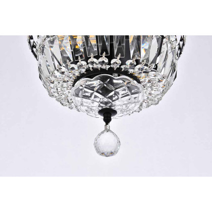 Elegant Flush Mount Light - Black, L 10" (V2528F10BK-RC)